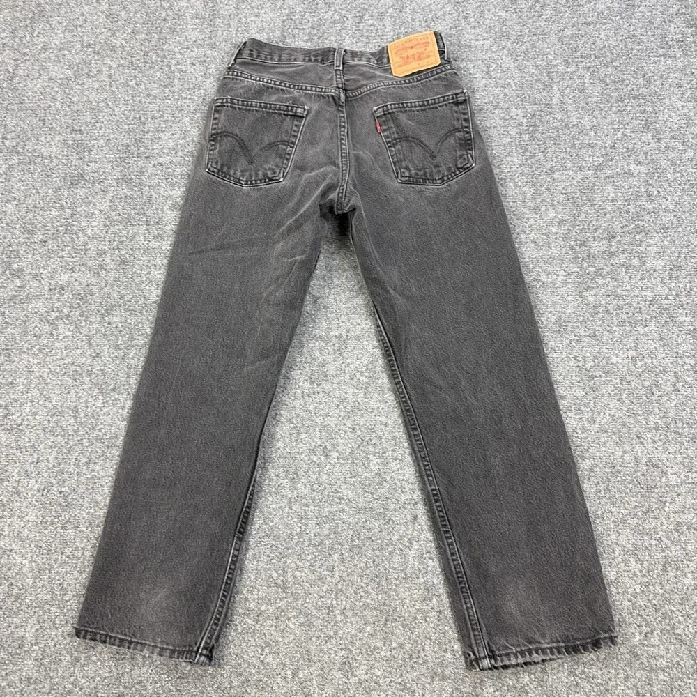 Levis 550 Jeans Mens 30x28 Black Relaxed Fit Tapered Denim Pants